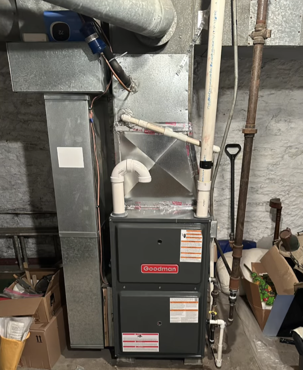 Goodman high-efficiency furnace installed by Willpower Contracting in Cincinnati